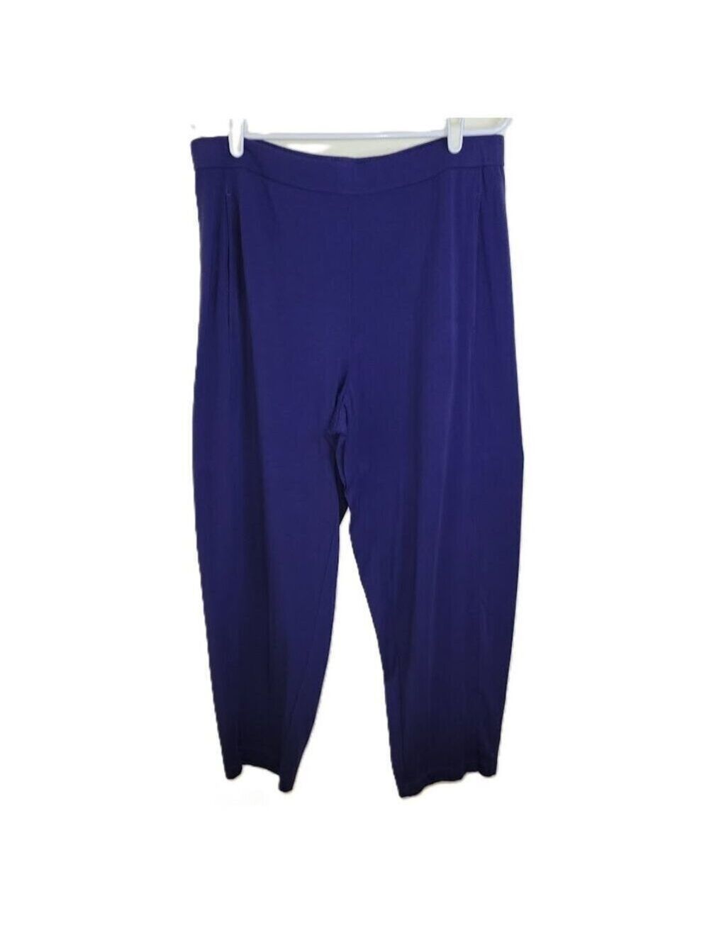 Eileen Fisher Organic Cotton Ankle Lantern Pants Purple Women's Size L